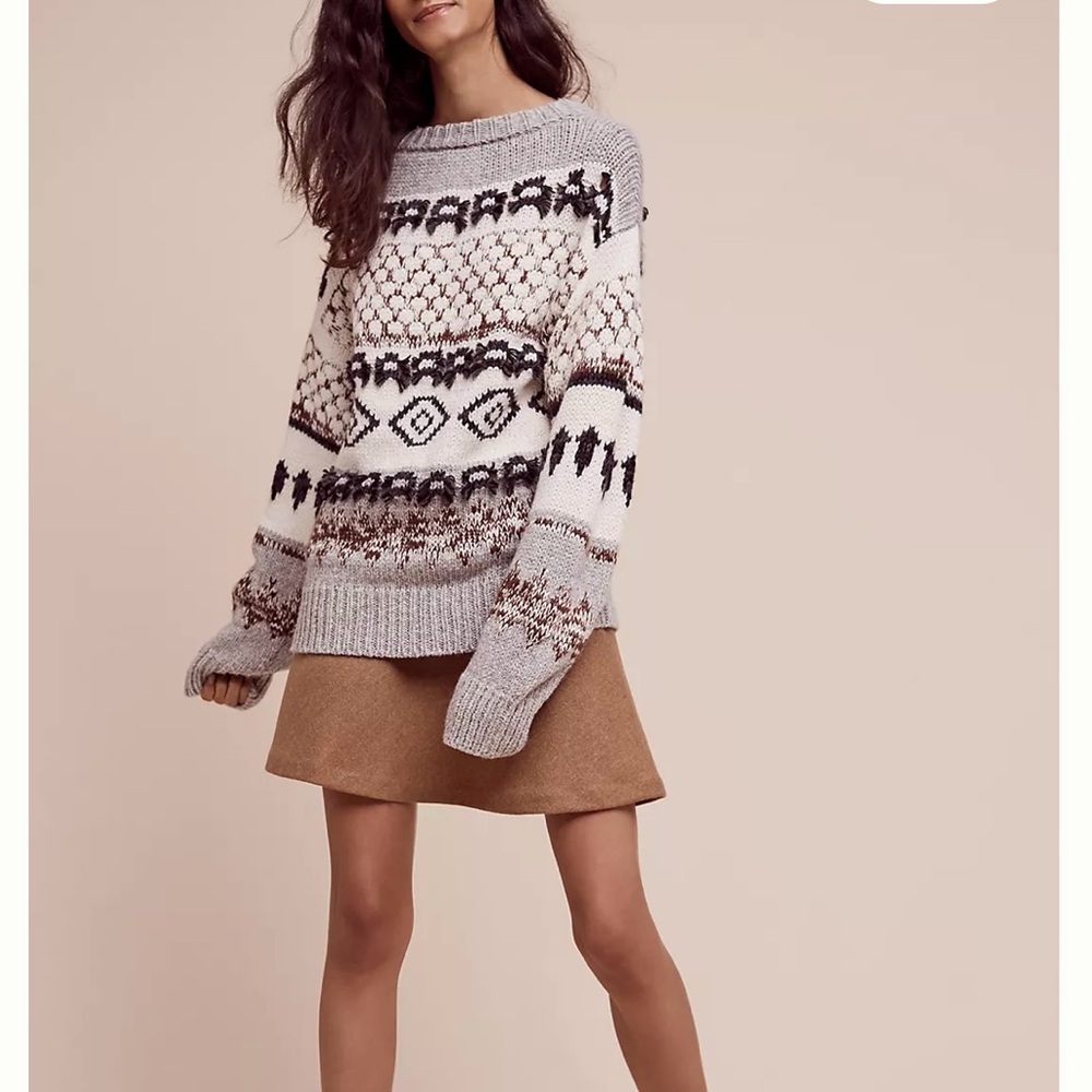 Current Elliot boyfriend alpaca blend crew sweater